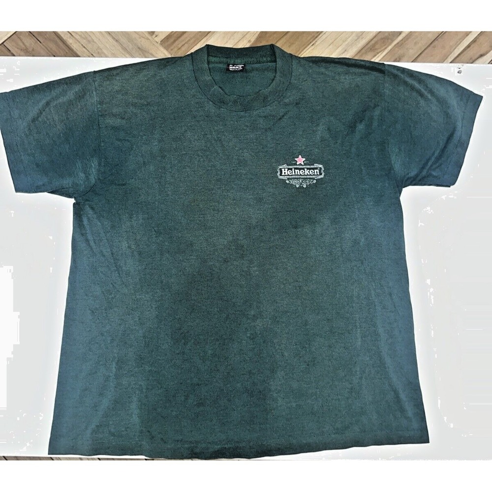 Vintage Single Stitch Heineken Happy St Patricks Day Tee Fruit of the Loom XL